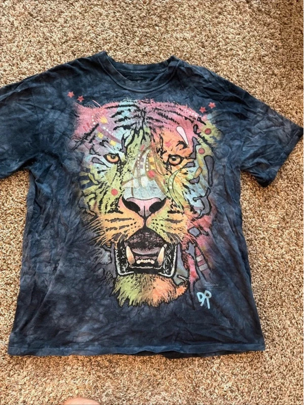 Rainforest cafe large t shirt tye dye tiger